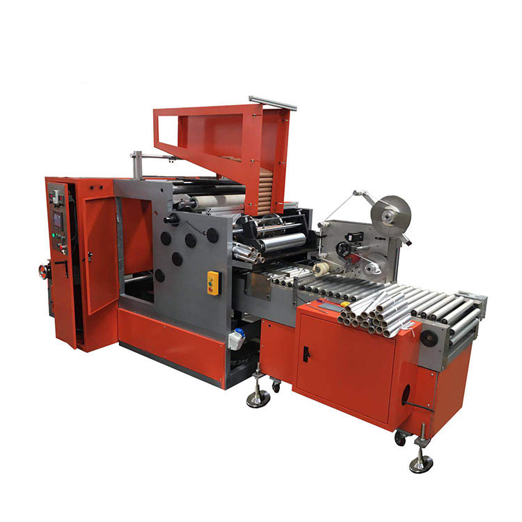 Automatic Aluminum Foil Rewinder with Auto Labeling Attachment